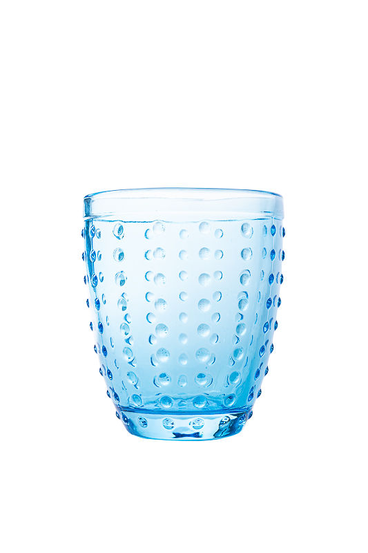 BICCHIERE VETRO ML 320 - CM 8,5X10H ACQUAMARINA
