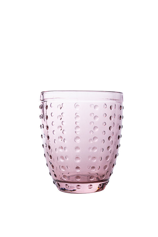 BICCHIERE VETRO ML 320 - CM 8,5X10H LIGHT PURPLE